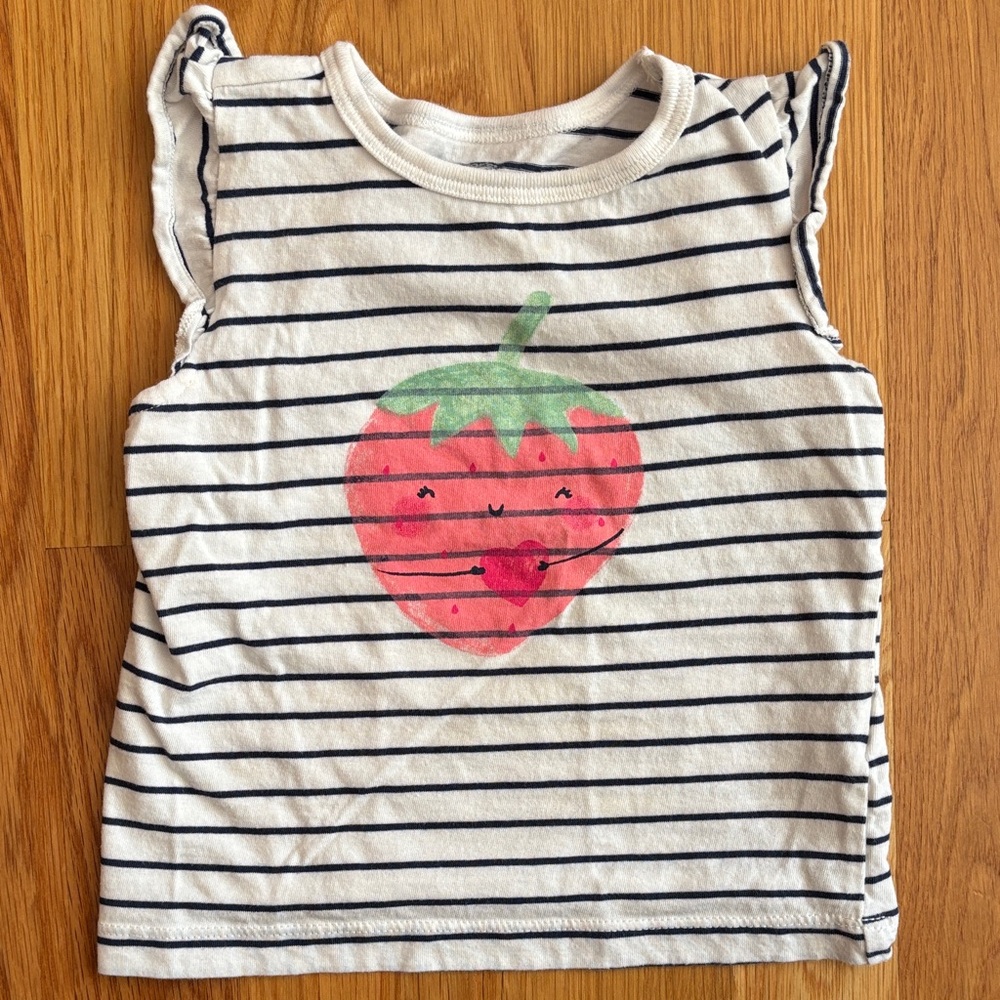 18M Carter's Striped Strawberry Sleeveless Top